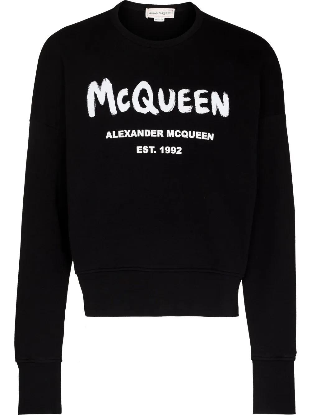 

Alexander McQueen sudadera con estampado Graffiti - Negro