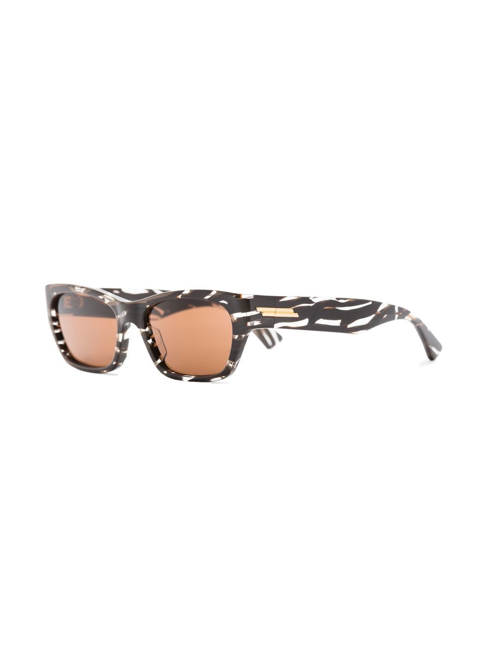 Image 2 of Bottega Veneta Eyewear marbled-print square-frame sunglasses