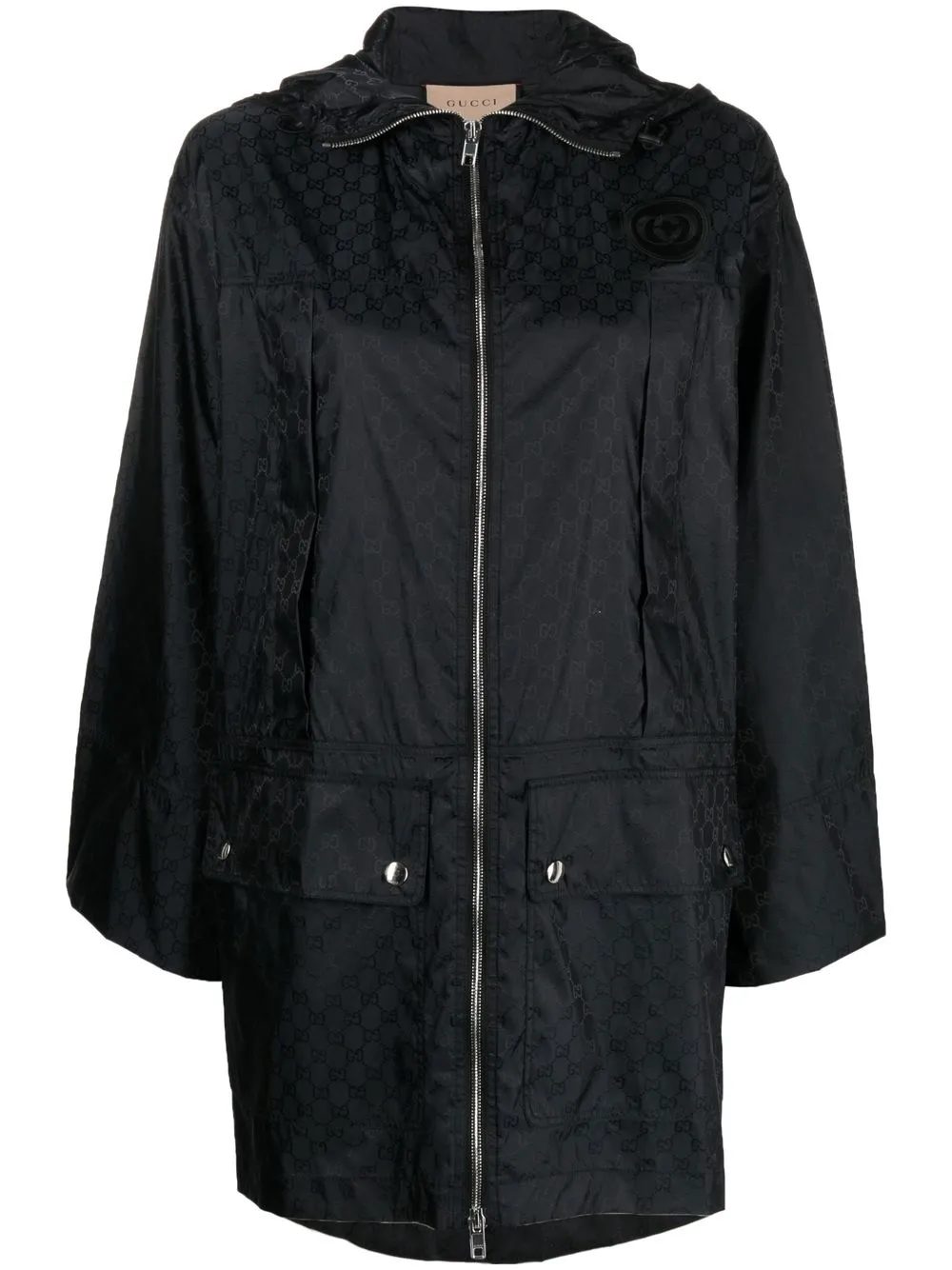 

Gucci parka con motivo GG en jacquard - Negro