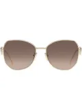 Prada Eyewear Symbole oversize-frame sunglasses - Gold
