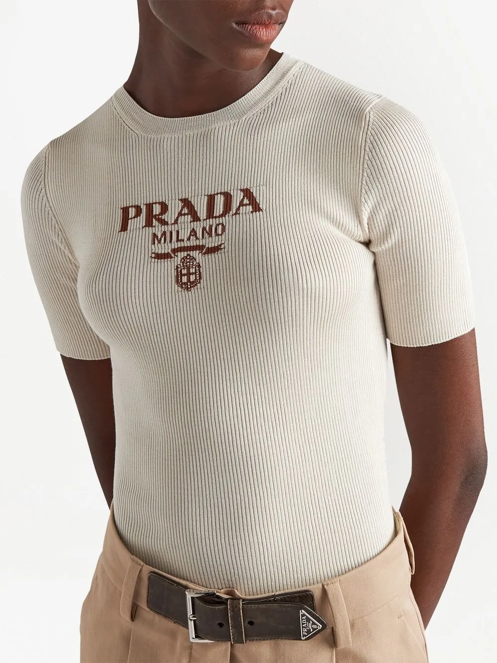 Prada crew shop neck t shirt