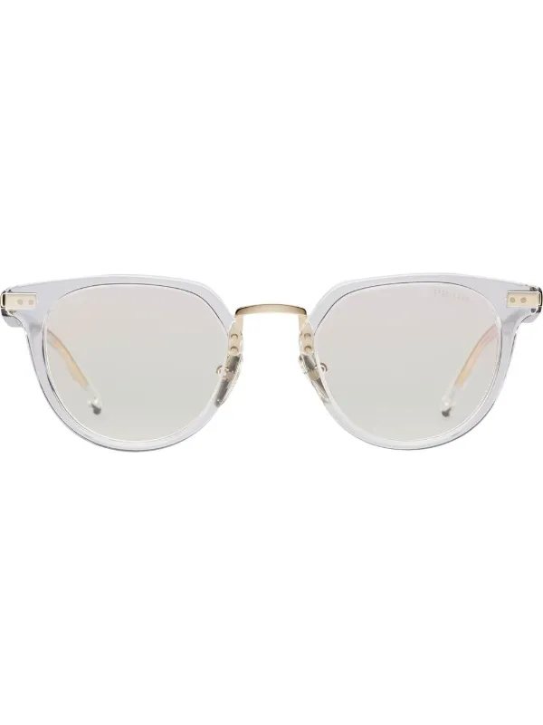 Prada Eyewear transparent-frame Logo Sunglasses - Farfetch