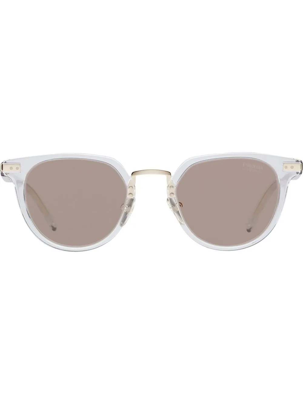 Prada Eyewear transparent-frame Logo Sunglasses - Farfetch