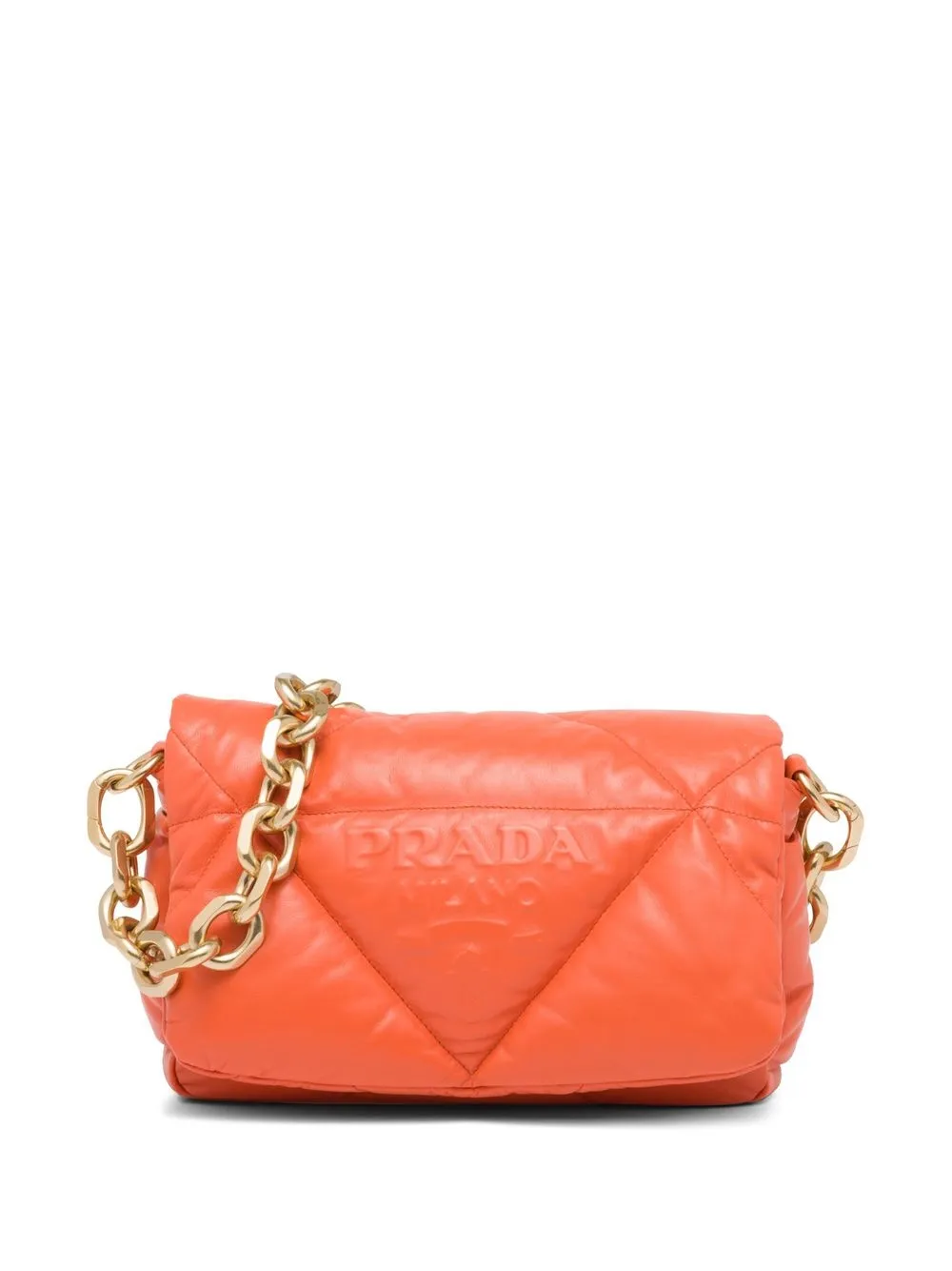 

Prada bolsa de hombro capitonada - Naranja