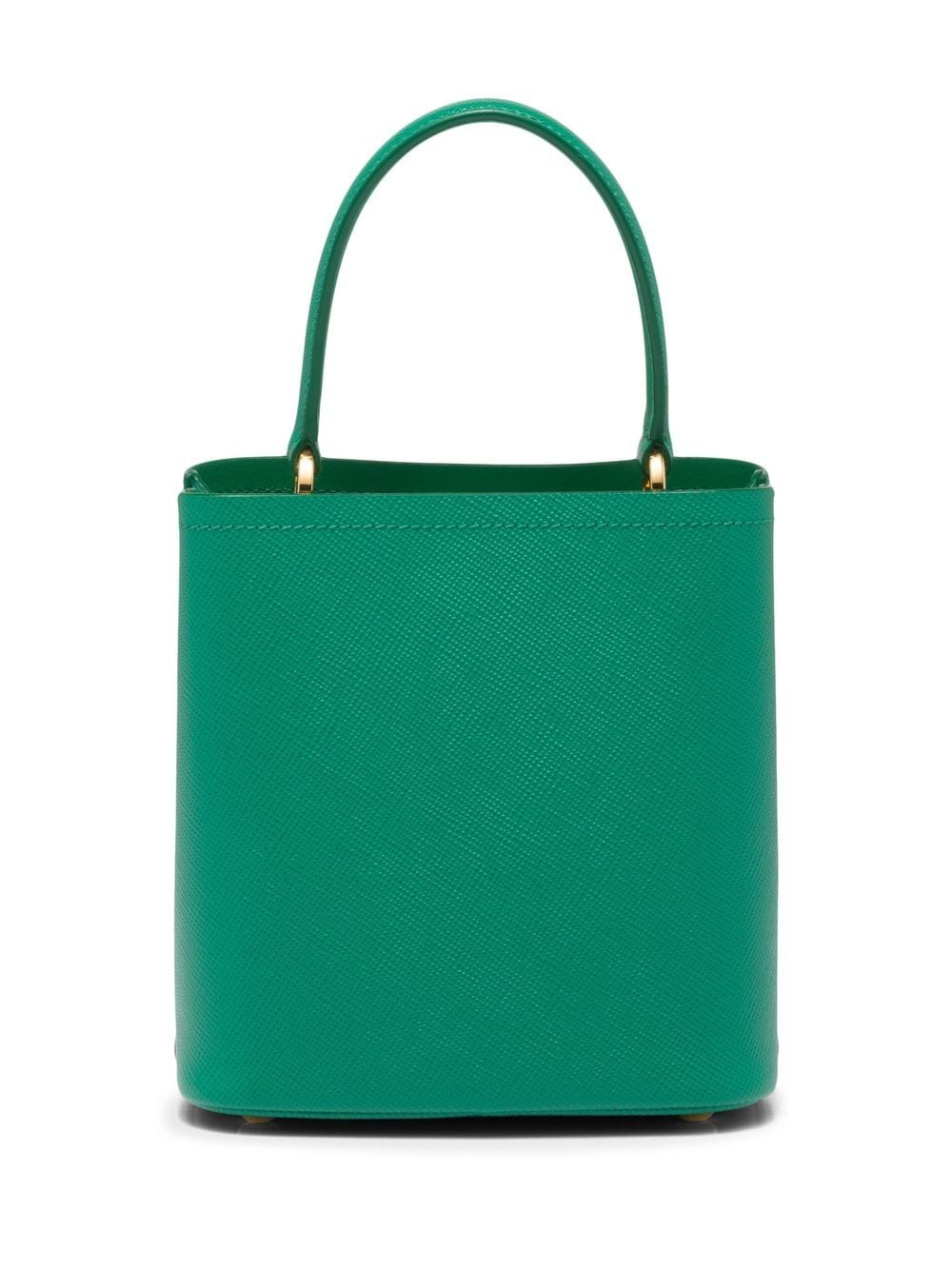 prada small leather panier bag - green