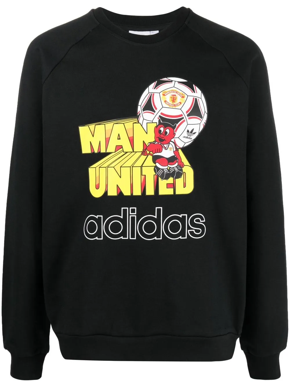 adidas sudadera con estampado Man United - Negro