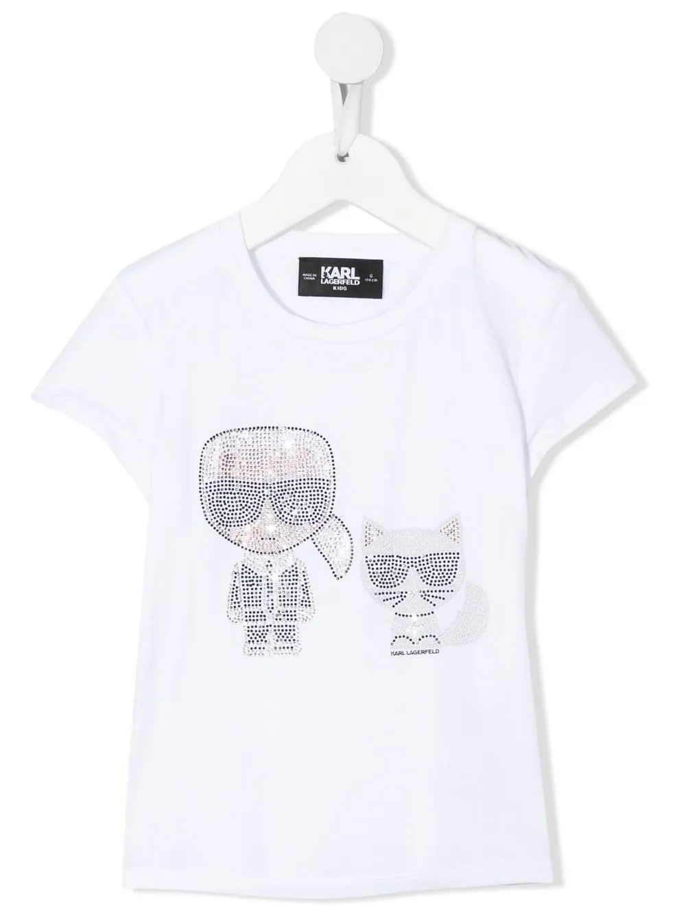 KARL LAGERFELD KARL RHINESTONE-GRAPHIC T-SHIRT
