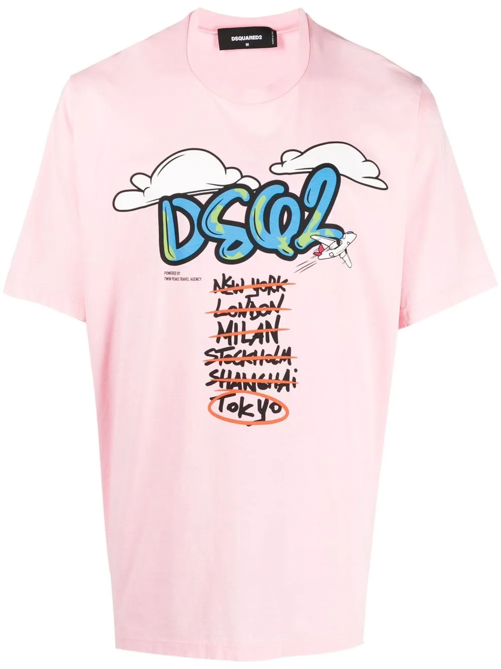 

Dsquared2 playera con estampado gráfico - Rosado