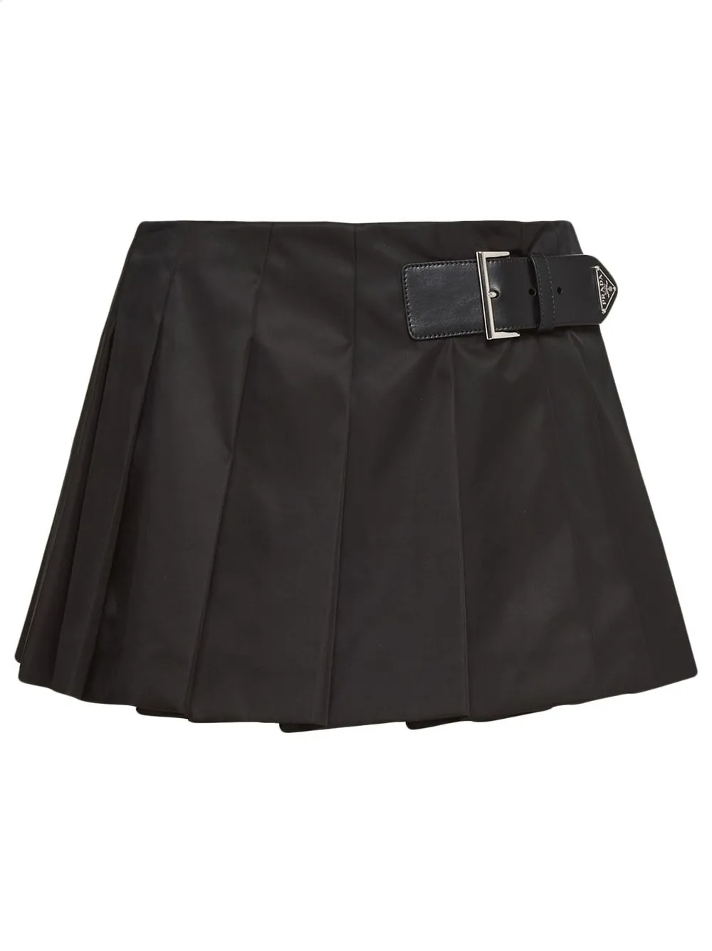 Prada Pleated Mini Skirt In F0002 Nero