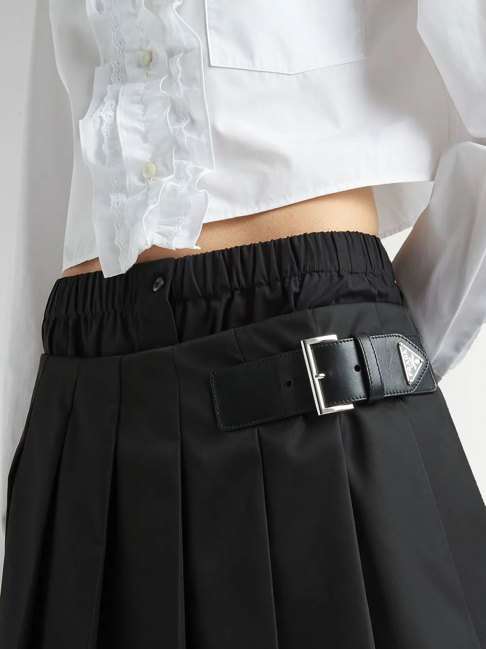 Prada high-waisted Pleated Skirt - Farfetch