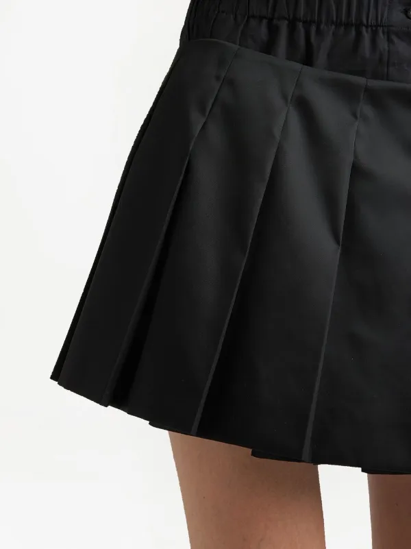 PLEATED MINI SKORT - Black