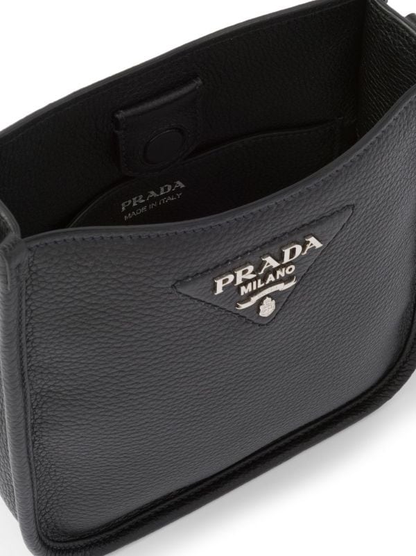 Prada logo-lettering Leather mini-bag - Farfetch