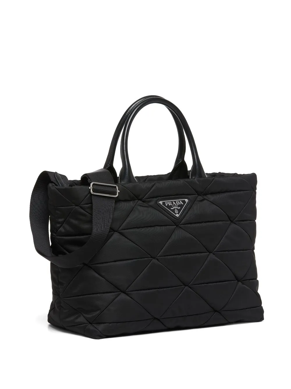 Prada triangle-logo Quilted Tote Bag - Farfetch