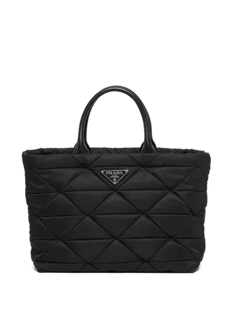 Prada quiltad totebag med logotyp