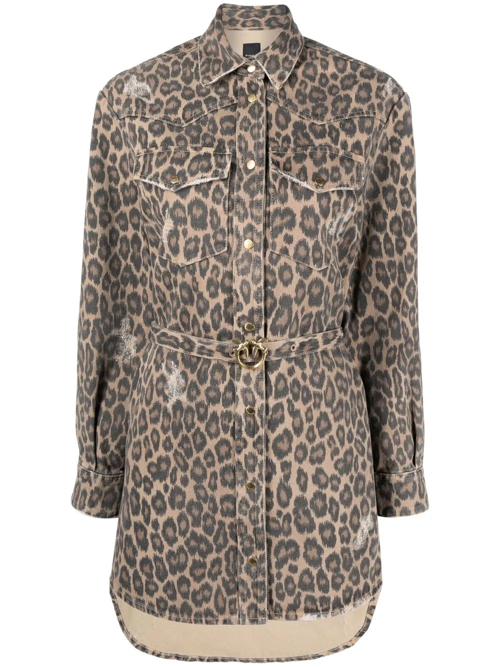 

PINKO camisa con estampado de leopardo - Neutro