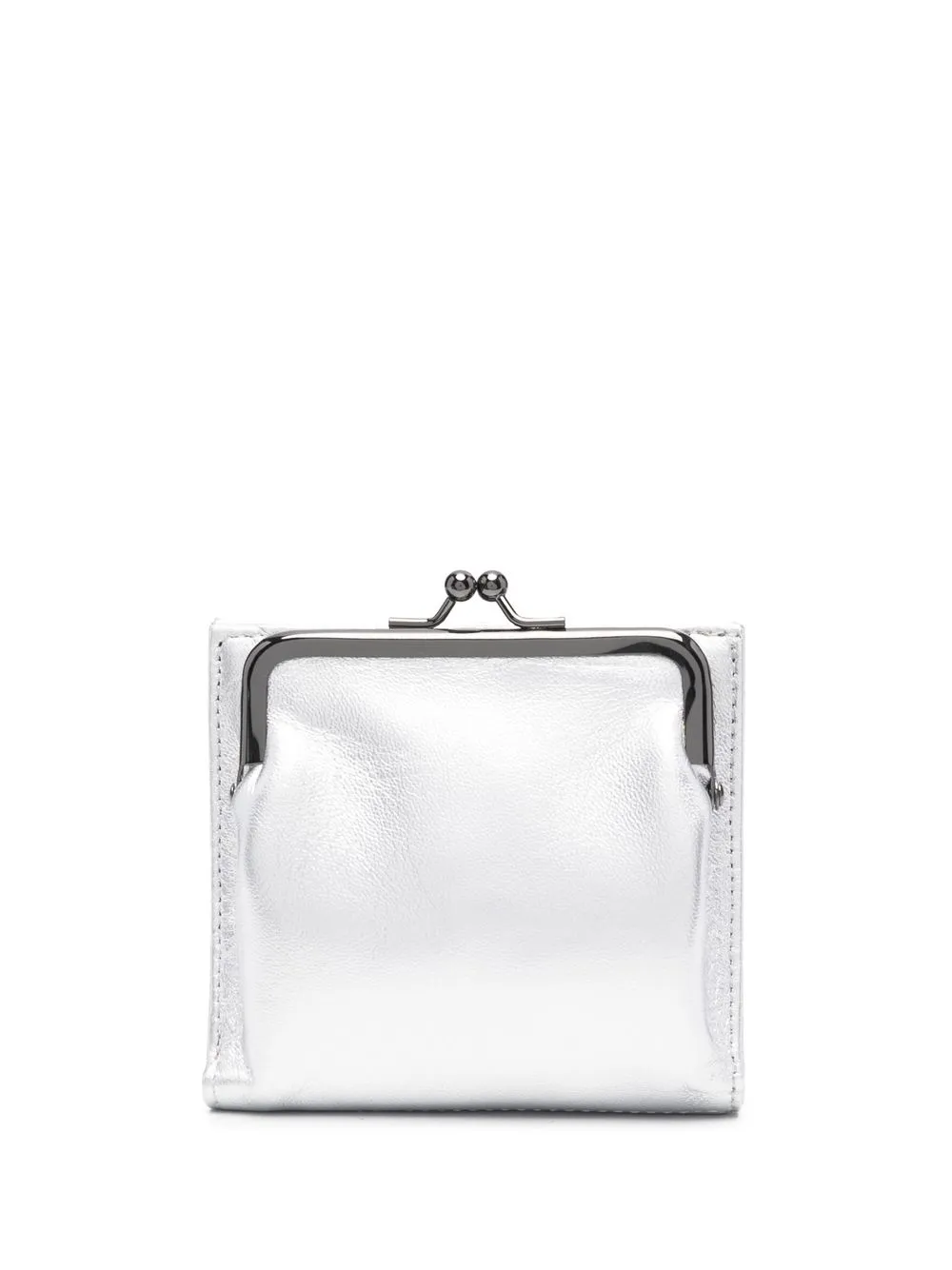 

Discord Yohji Yamamoto metallic twist-lock detail wallet - Silver