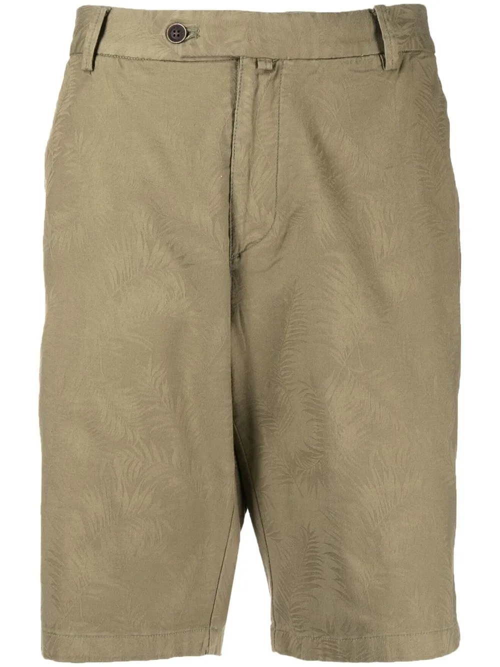 

Man On The Boon. jacquard-leaf cargo shorts - Green