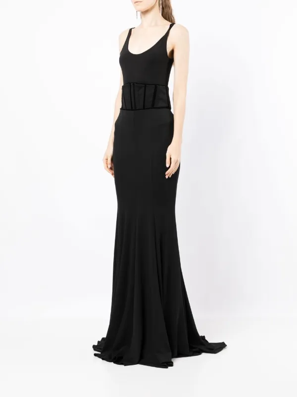 Zuhair Murad High Waisted Tuxedo Fishtail Skirt Black FARFETCH PH