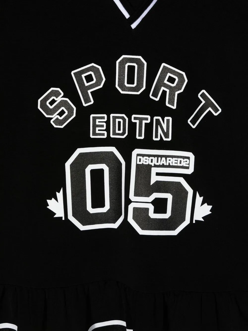 Dsquared2 Teen Logo-print Jersey Top In Black