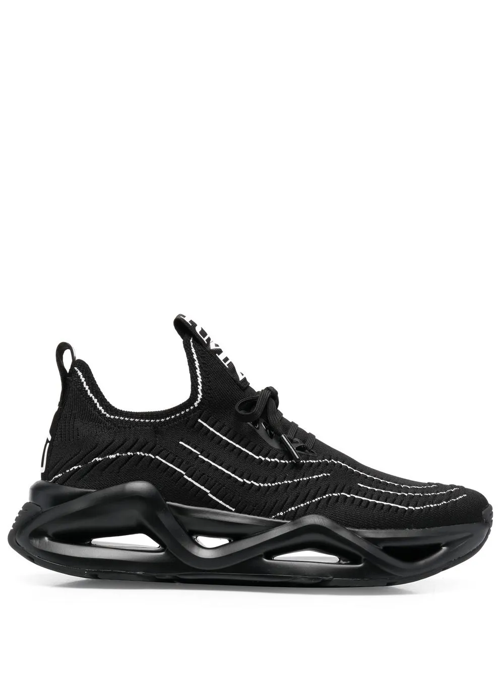 

Ea7 Emporio Armani tenis de tejido grueso - Negro