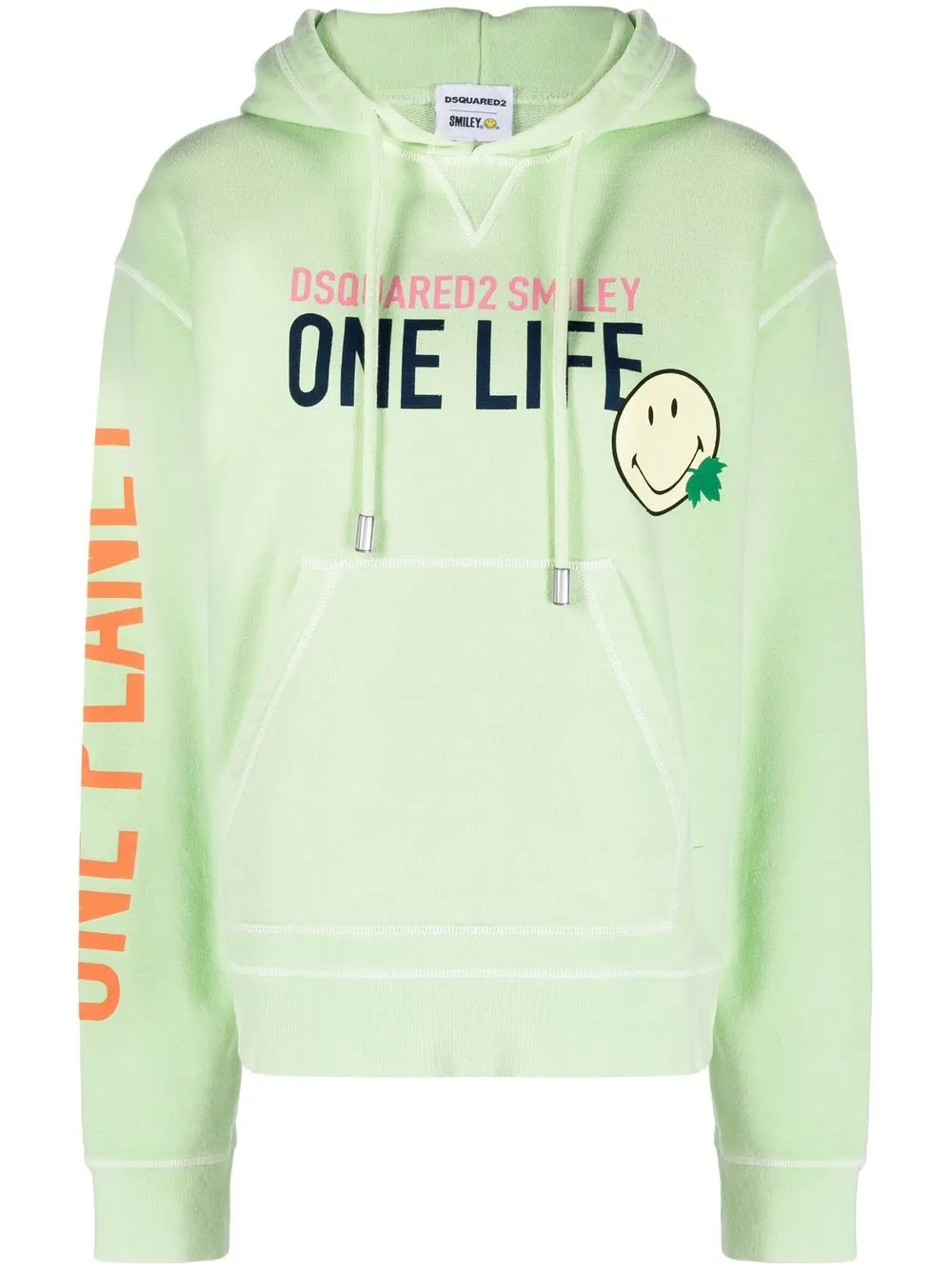 

Dsquared2 logo-print cotton hoodie - Green