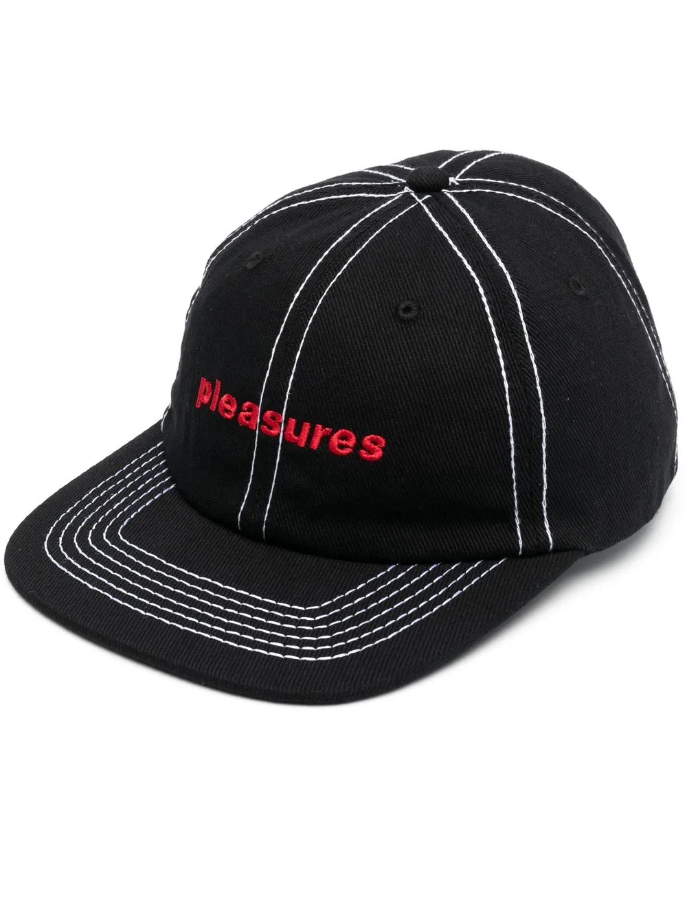 

Pleasures gorra con logo bordado - Negro