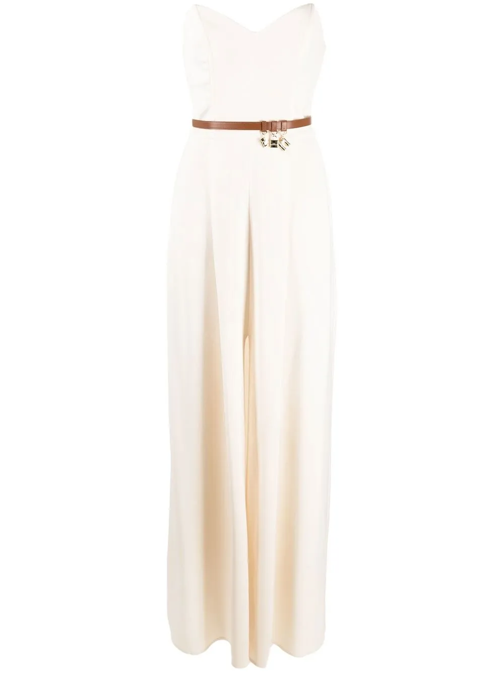 

Elisabetta Franchi off-shoulder belted maxi dress - Neutrals