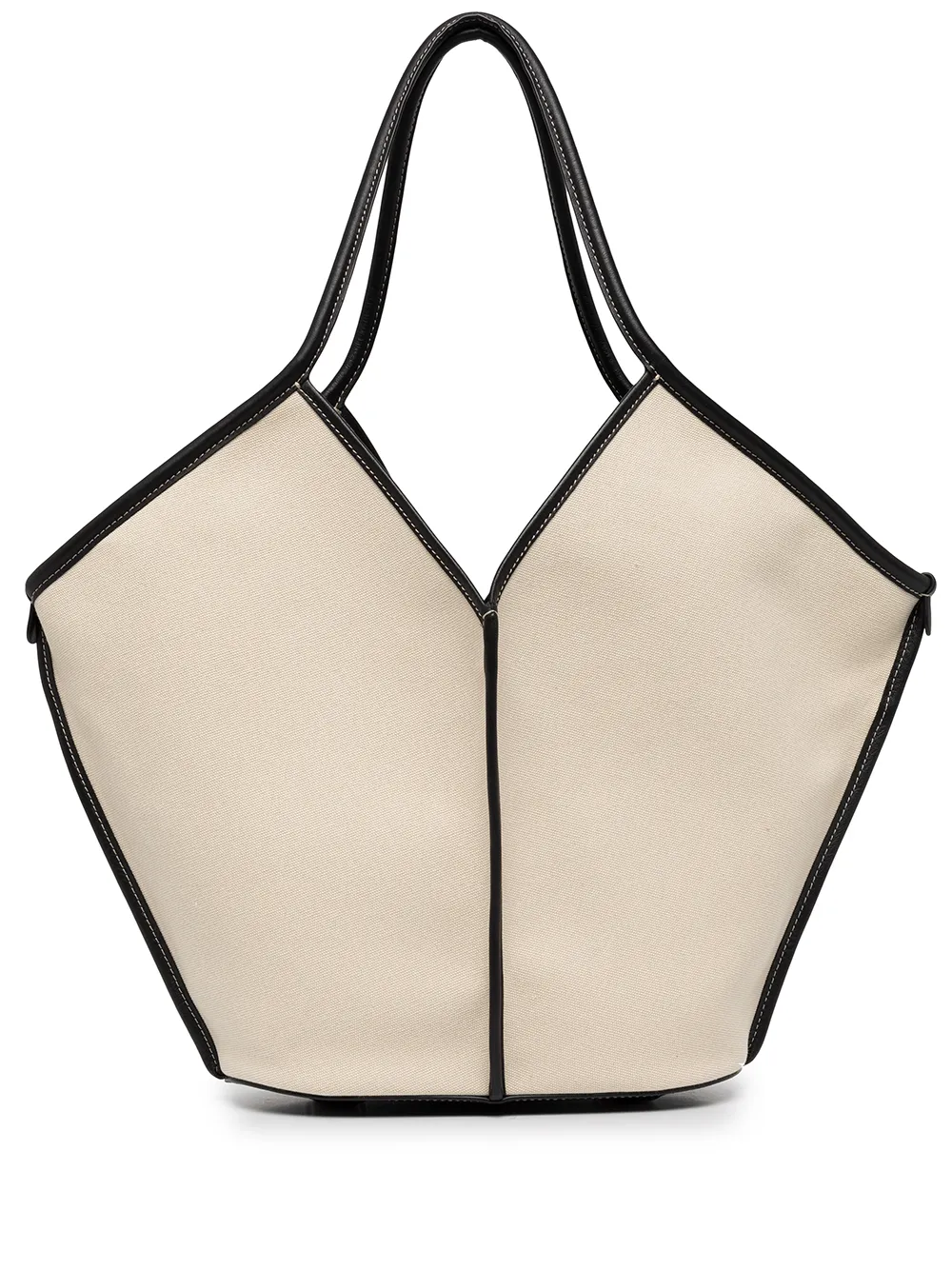 

Hereu panelled leather tote bag - White