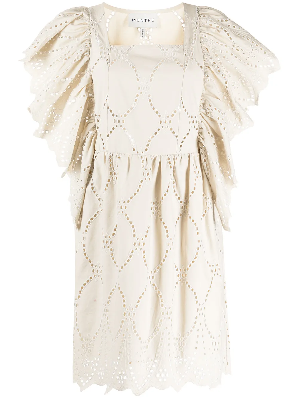 MUNTHE HICO RUFFLED BRODERIE-ANGLAISE DRESS