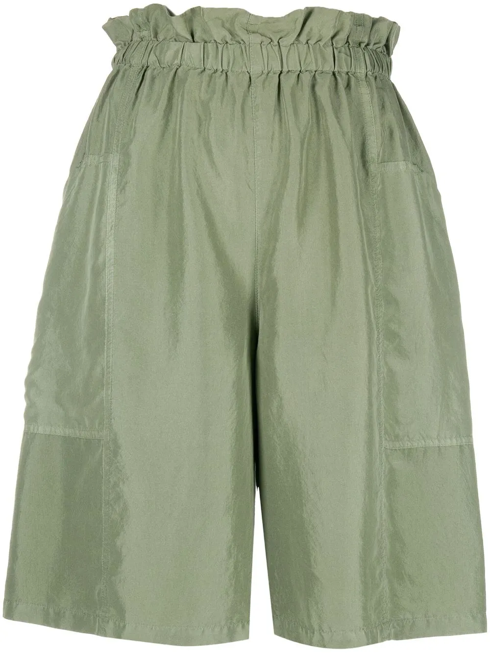 

Alberto Biani shorts de seda - Verde