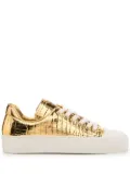 TOM FORD crocodile-embossed metallic sneakers - Gold