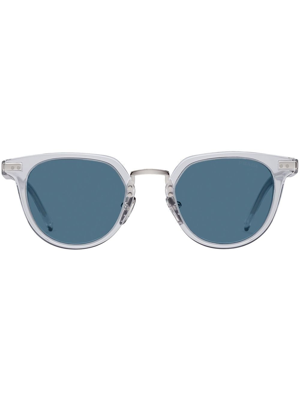 Prada Eyewear round frame Sunglasses Blue FARFETCH UK