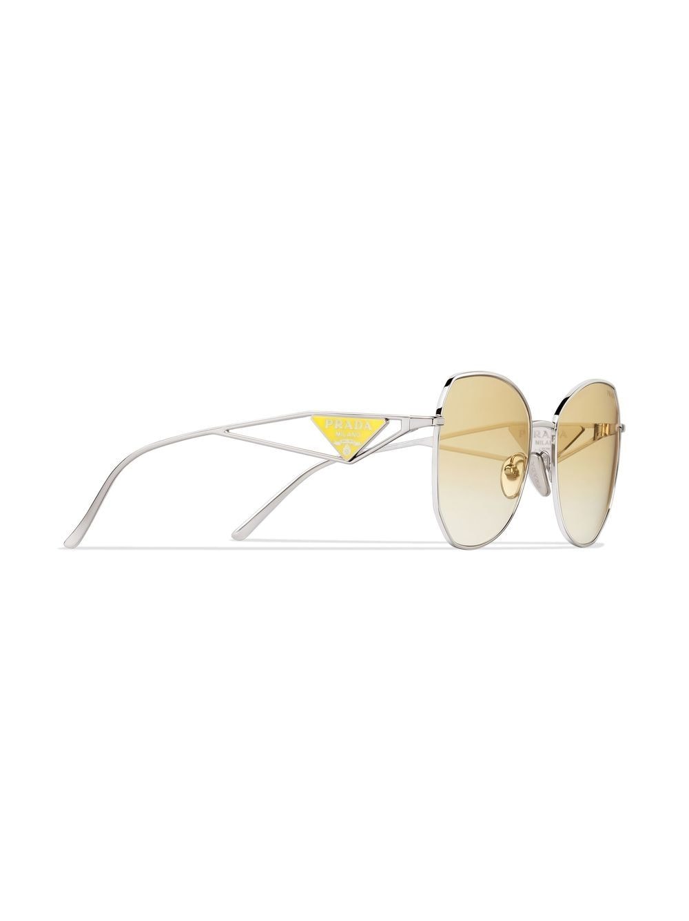 Prada Eyewear Symbole zonnebril met oversized montuur - Geel