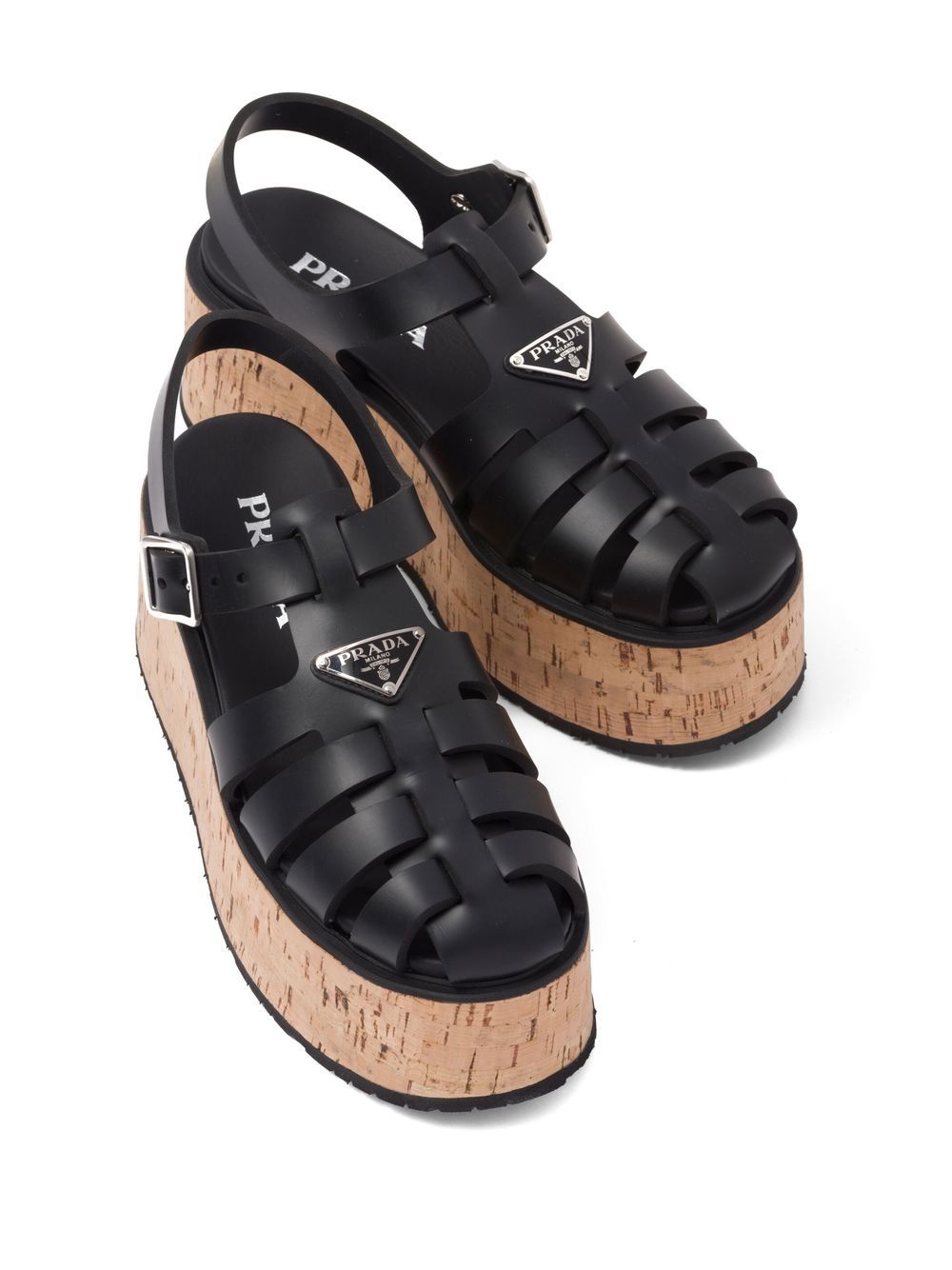 Image 4 of Prada platform wedge sandals