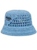 Prada raffia bucket hat - Blue