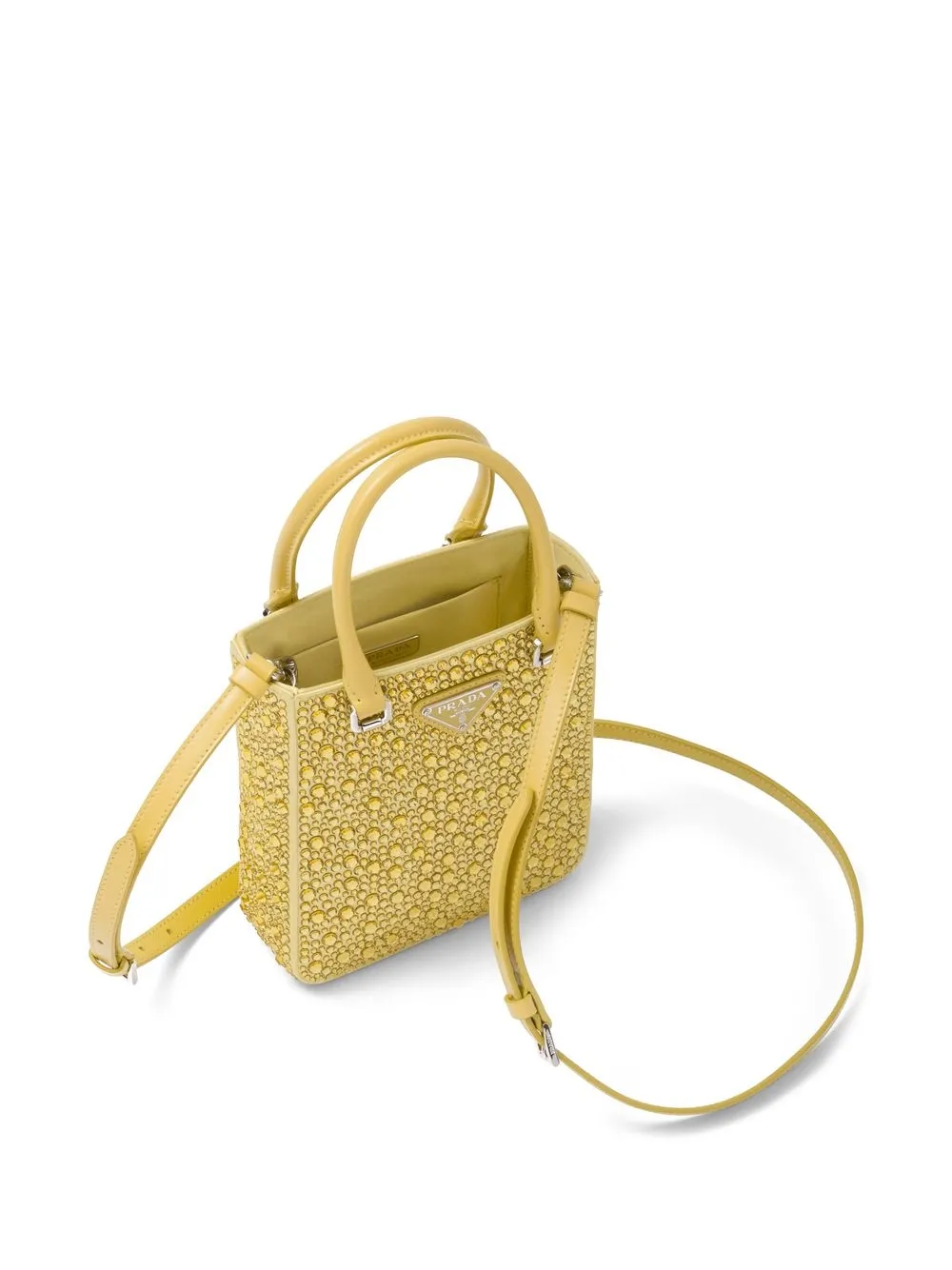 Prada Small Panier crystal-embellished Tote Bag - Farfetch