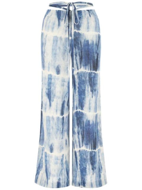 Canessa pantalones con motivo tie-dye