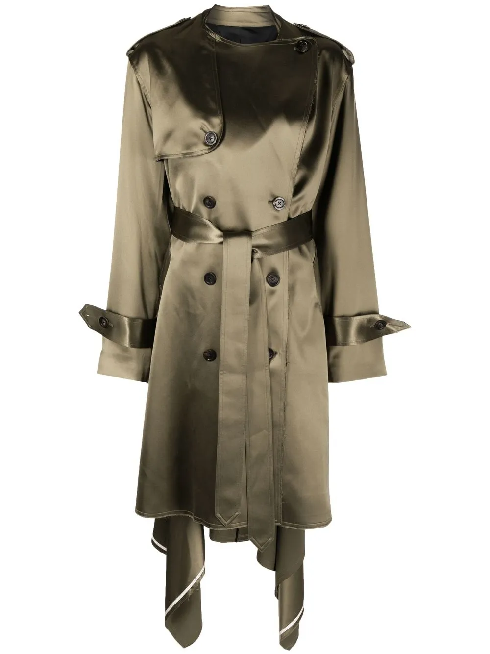 Peter Do Collarless double-breasted Trench Coat - Farfetch