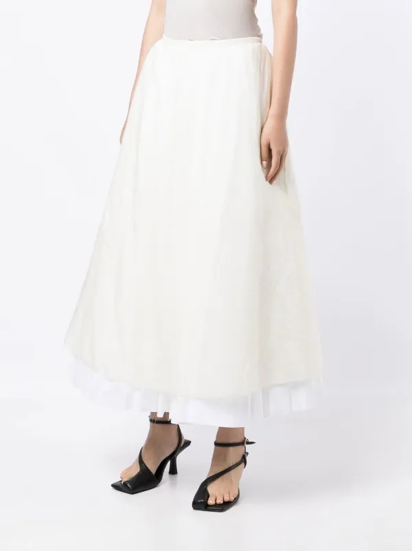 A line midi skirt white hotsell