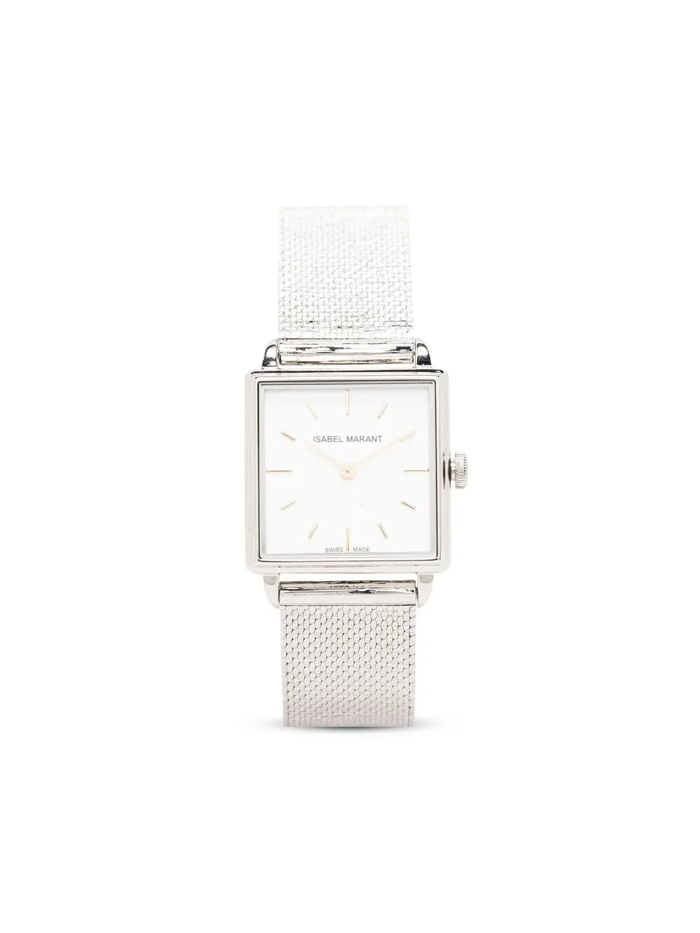 

Isabel Marant reloj con logo y cara cuadrada - Plateado