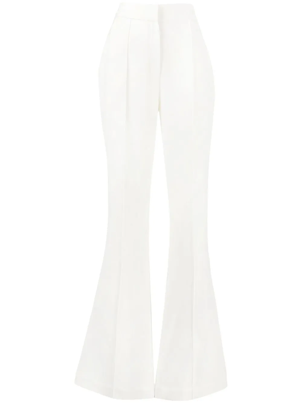 Elie Saab Flared high-waist Silk Trousers - Farfetch