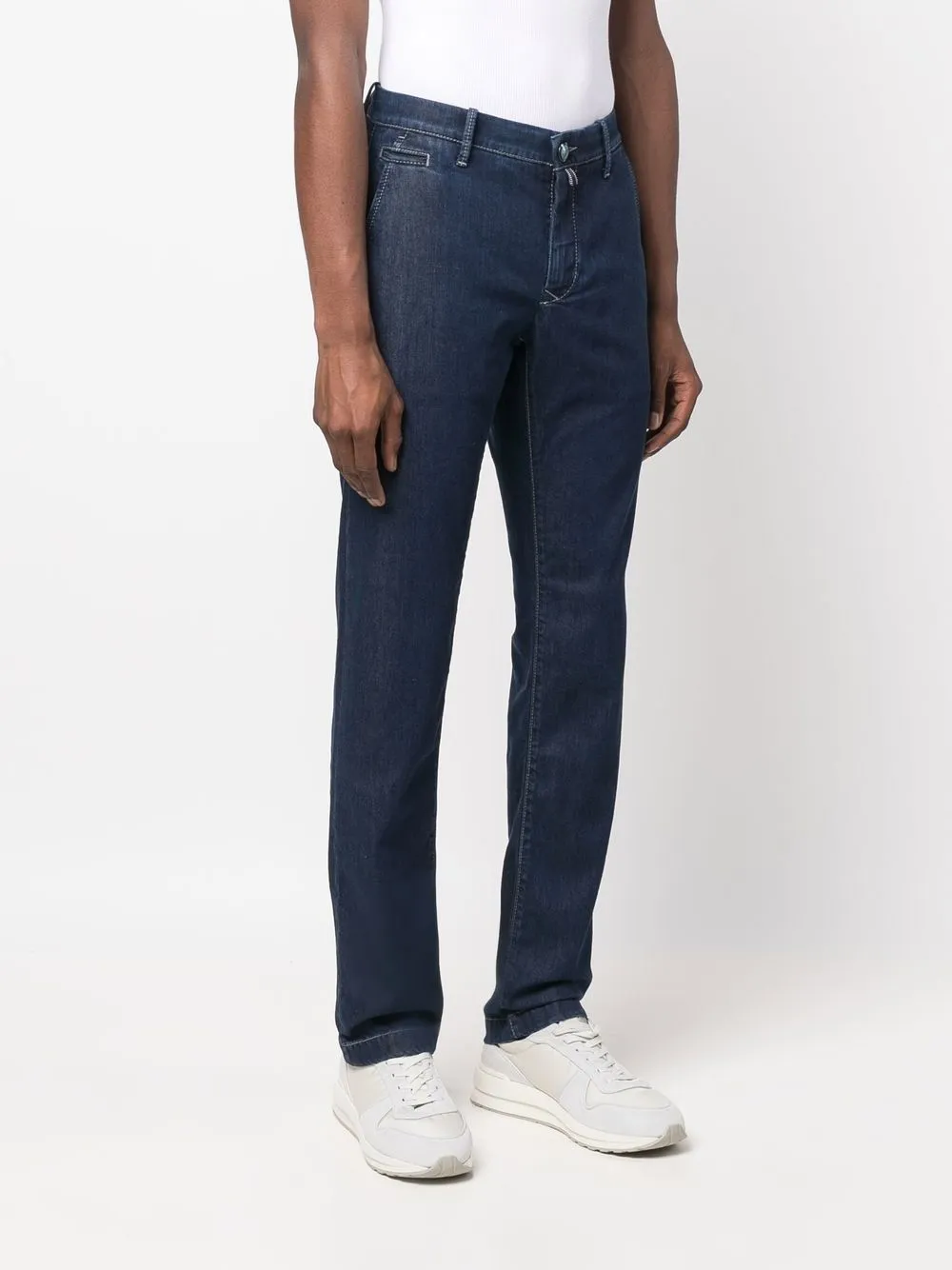 Jacob Cohen Logo-patch Jeans In Blue