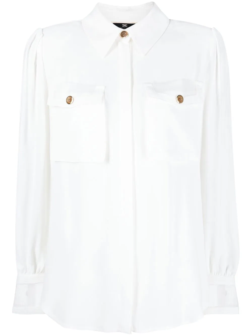 

Elisabetta Franchi flap-pocket long-sleeve shirt - White