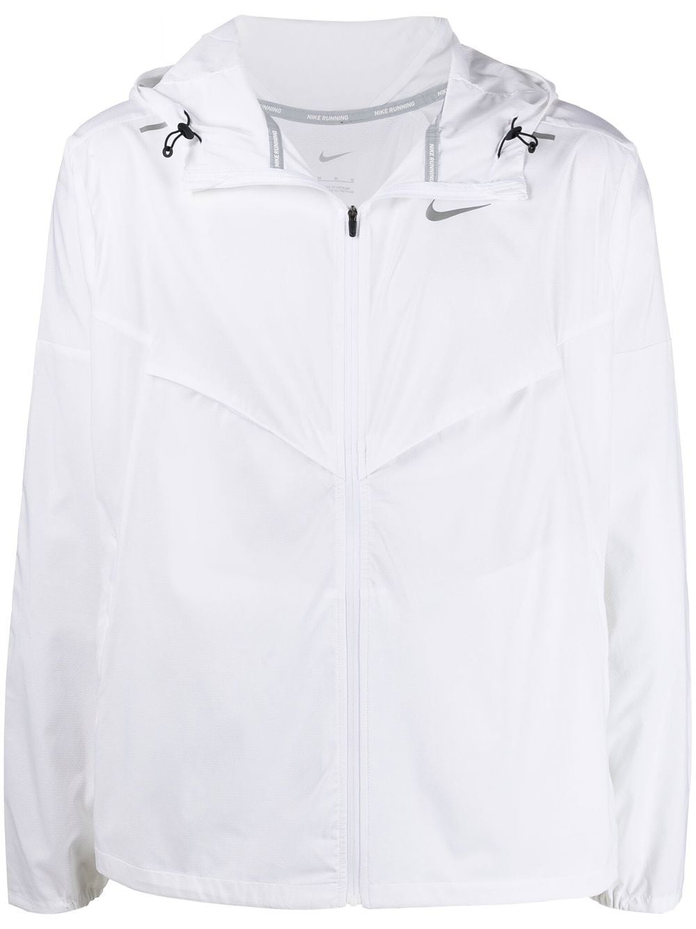 Nike Hooded Zip-up Lightweight Jacket In White