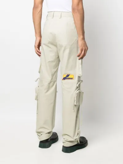 graffiti-print cargo trousers 