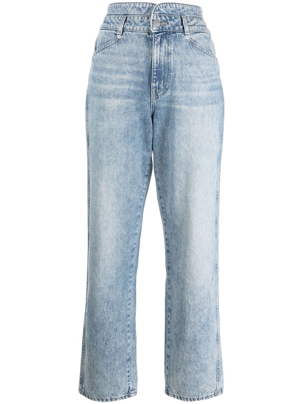 Veronica Beard High-waisted Straight Jeans In Blue | ModeSens