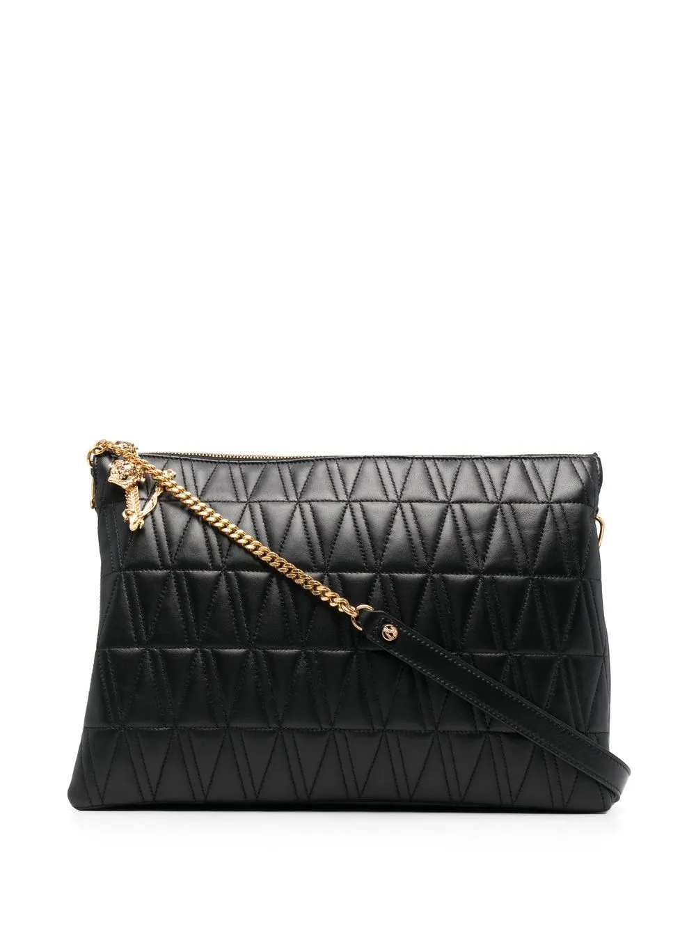 

Versace bolsa de hombro capitonada con monograma V - Negro