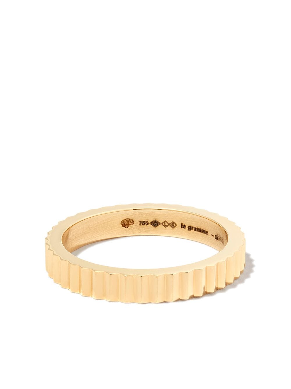 18kt yellow gold Guilloche 4g ring