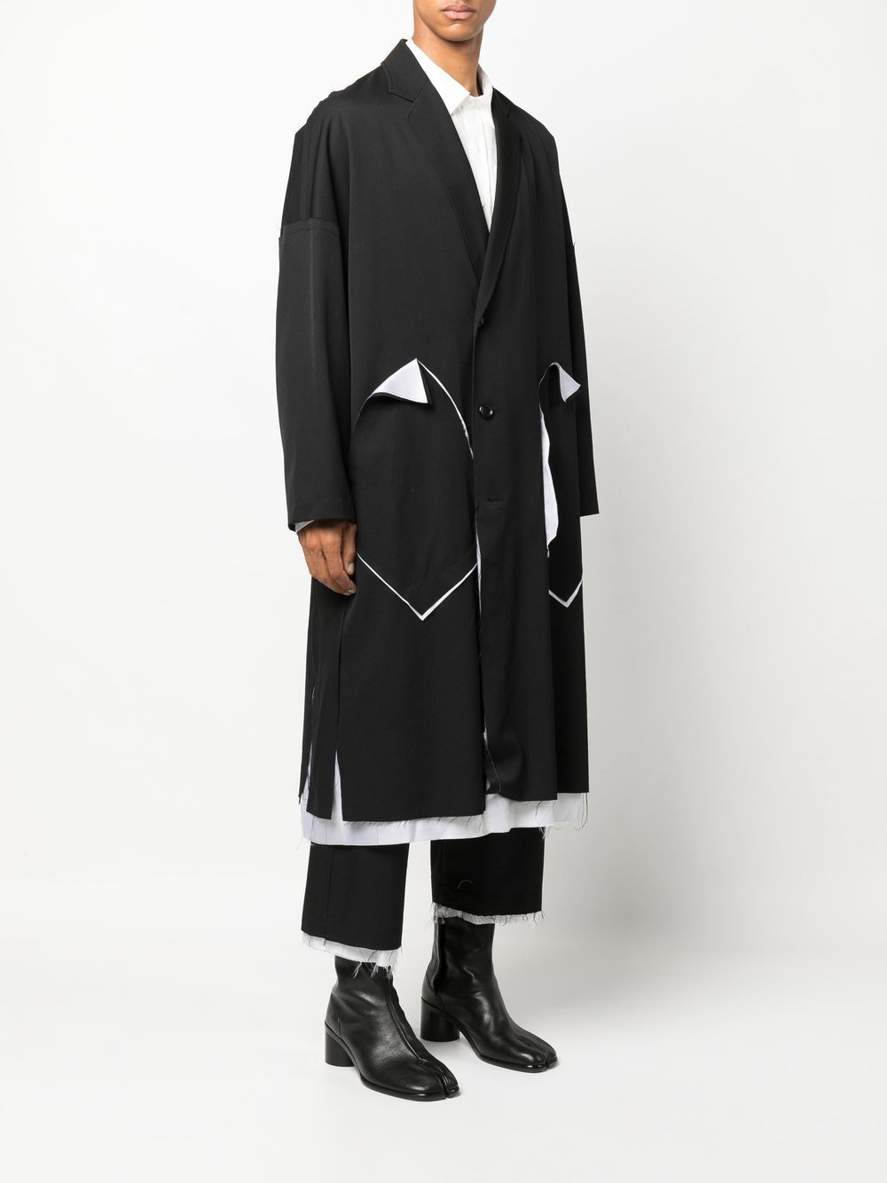 Sulvam Classic raw-cut single-breasted Overcoat - Farfetch