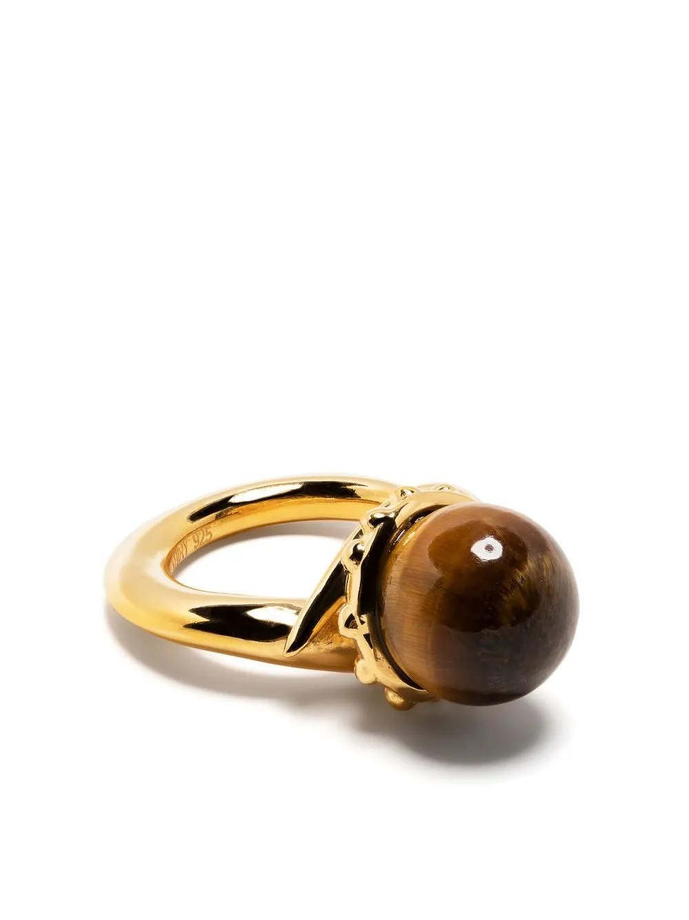 

KHIRY Orb tiger eye ring - Gold